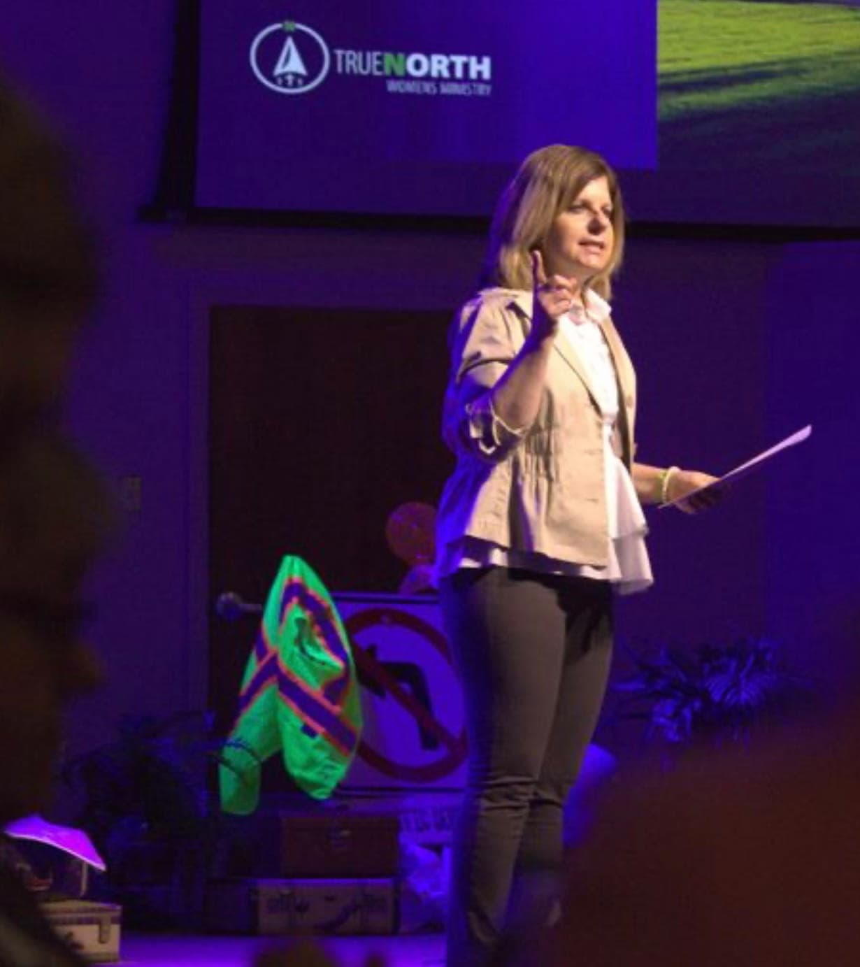 Brenda Yoder speaking at an event